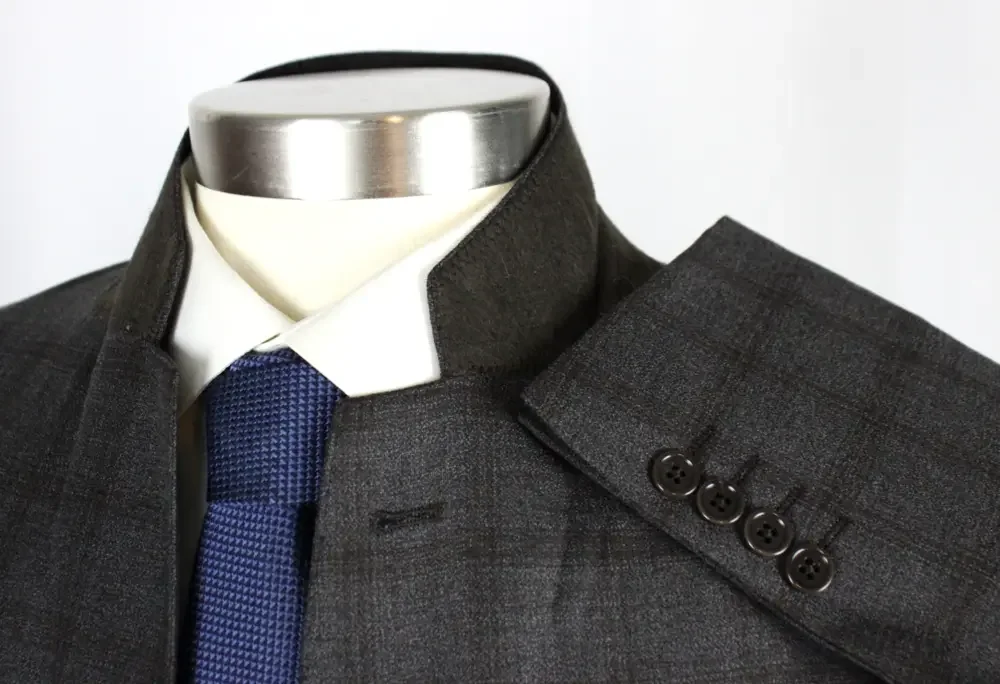 $1995 Emporio Armani G Line Suit Mens 42 R  Mens Grey Brown Plaid Wool 2 Piece